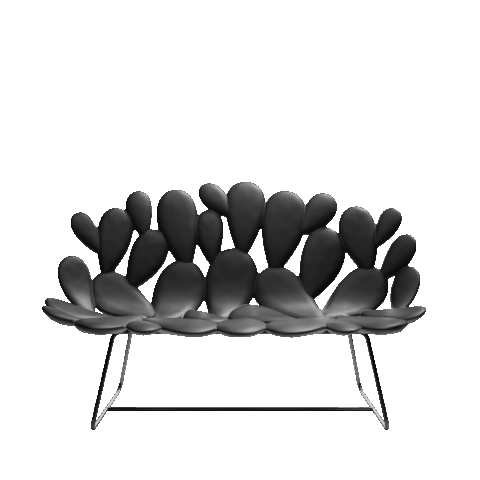 Filicudi Arm Chair Black With Brass Leg