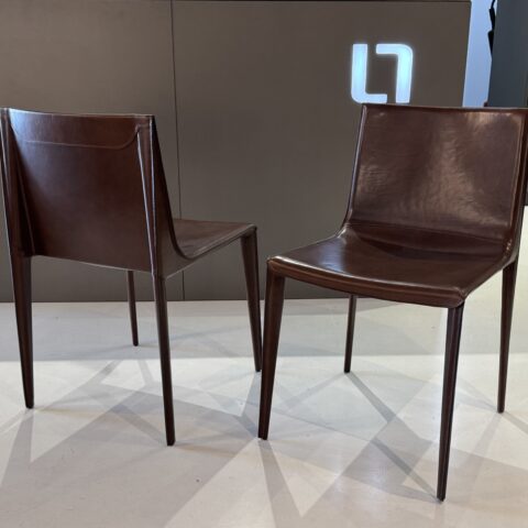 ARKETIPO EMILY LEATHER DINING CHAIRS (SET OF 4)