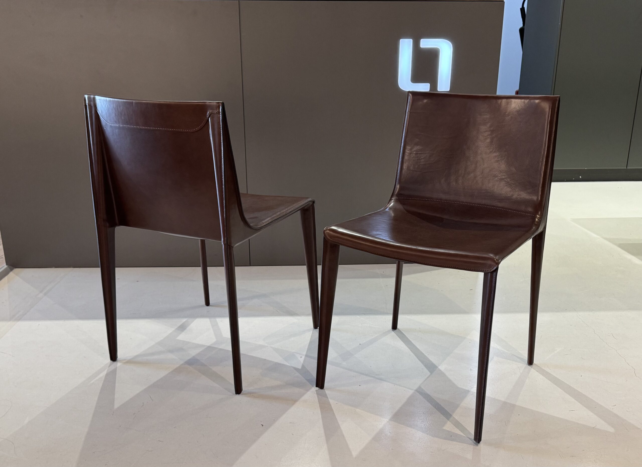 ARKETIPO EMILY LEATHER DINING CHAIRS (SET OF 4)